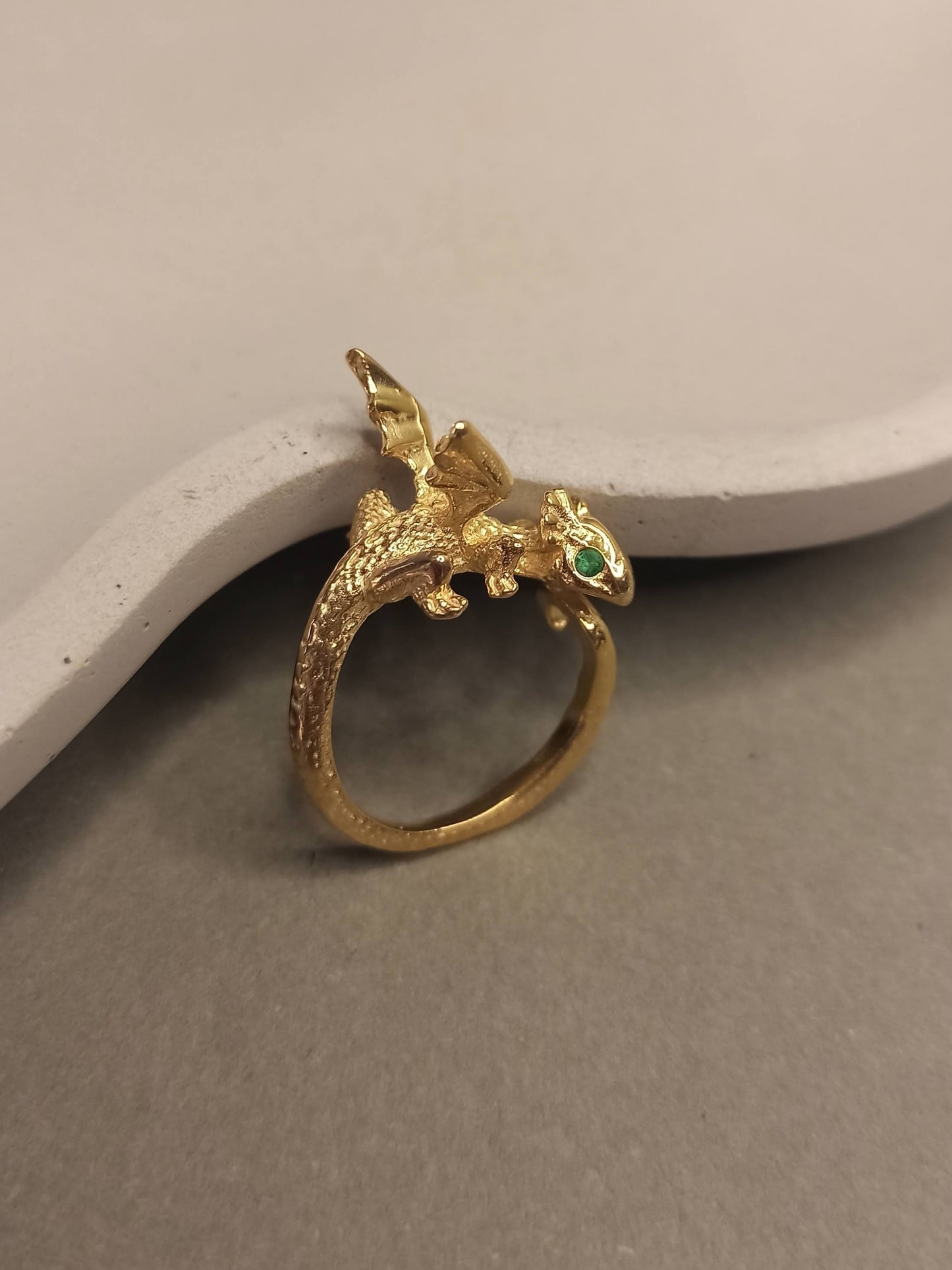 Yavru Ejderha Yüzük | 925 Gümüş , Ayarlanabilir