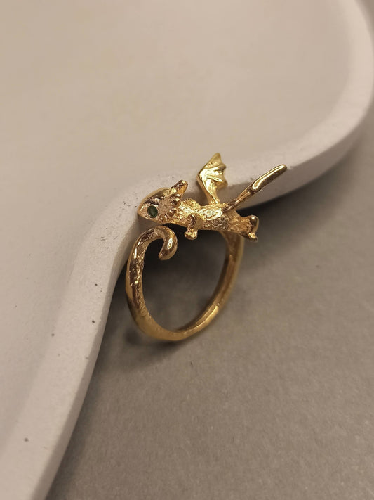 Yavru Ejderha Yüzük | 925 Gümüş , Ayarlanabilir