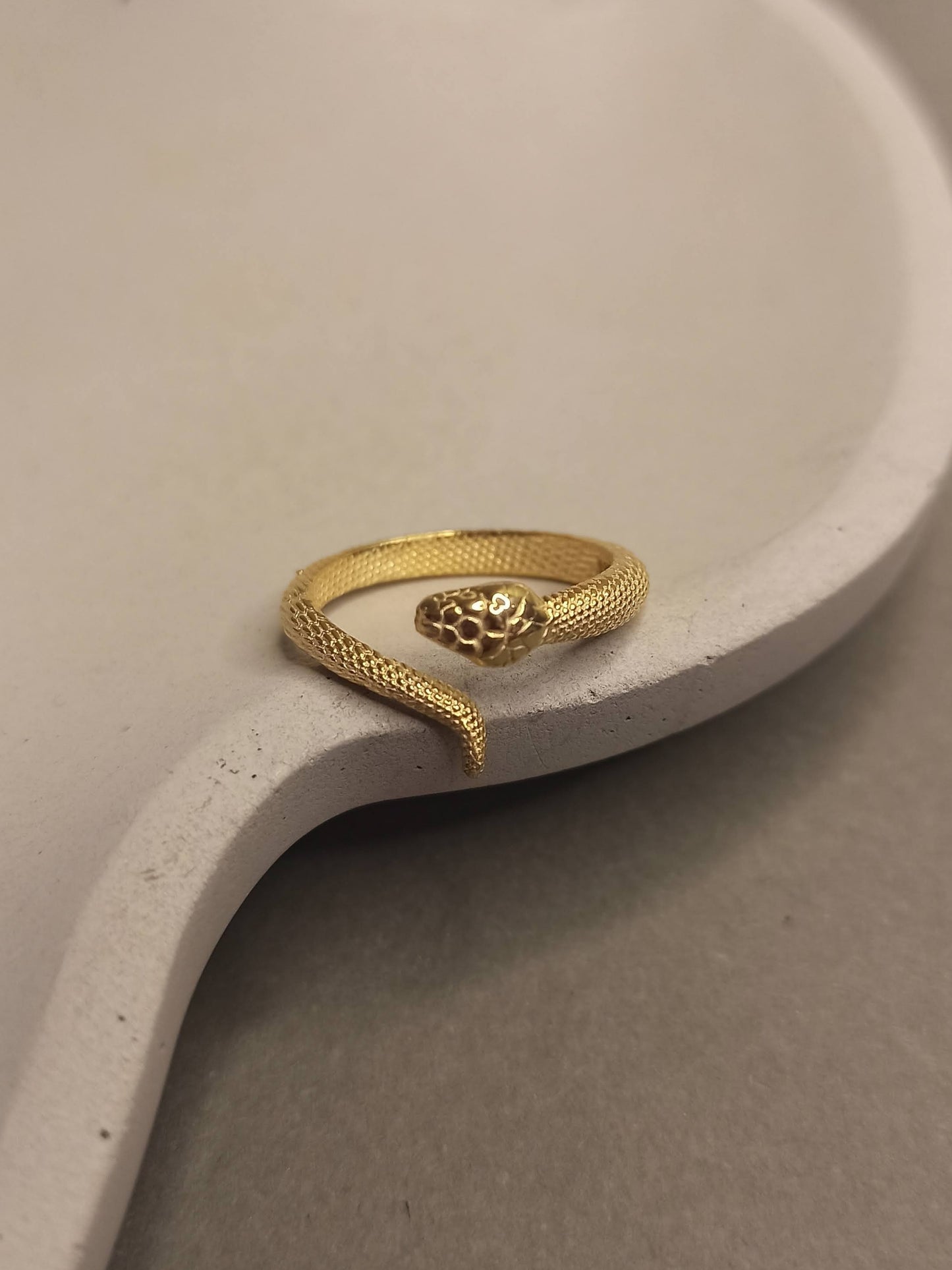 Minimalist Gümüş Yılan Yüzük, Ayarlanabilir