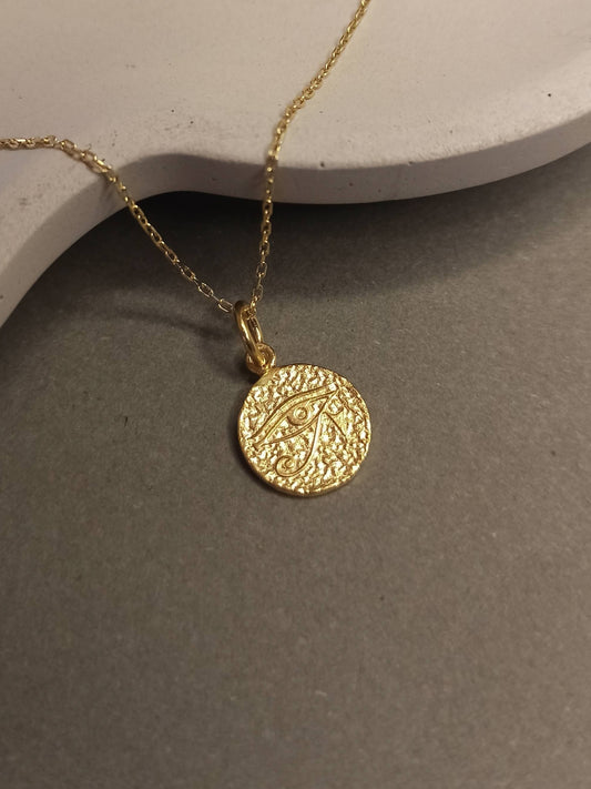 Mini Horus’un Gözü Madalyon Kolye