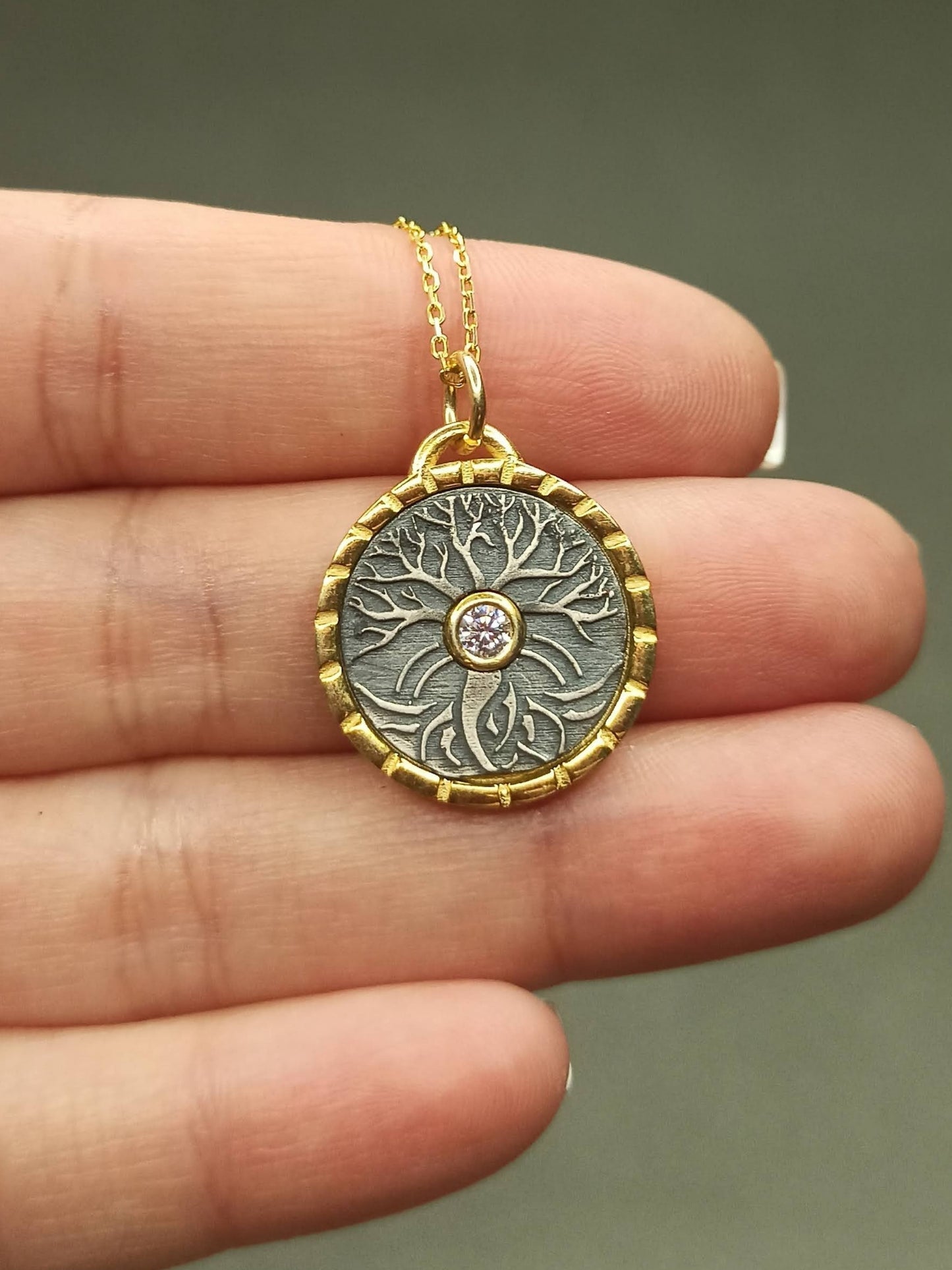Hayat Ağacı Madalyon Kolye