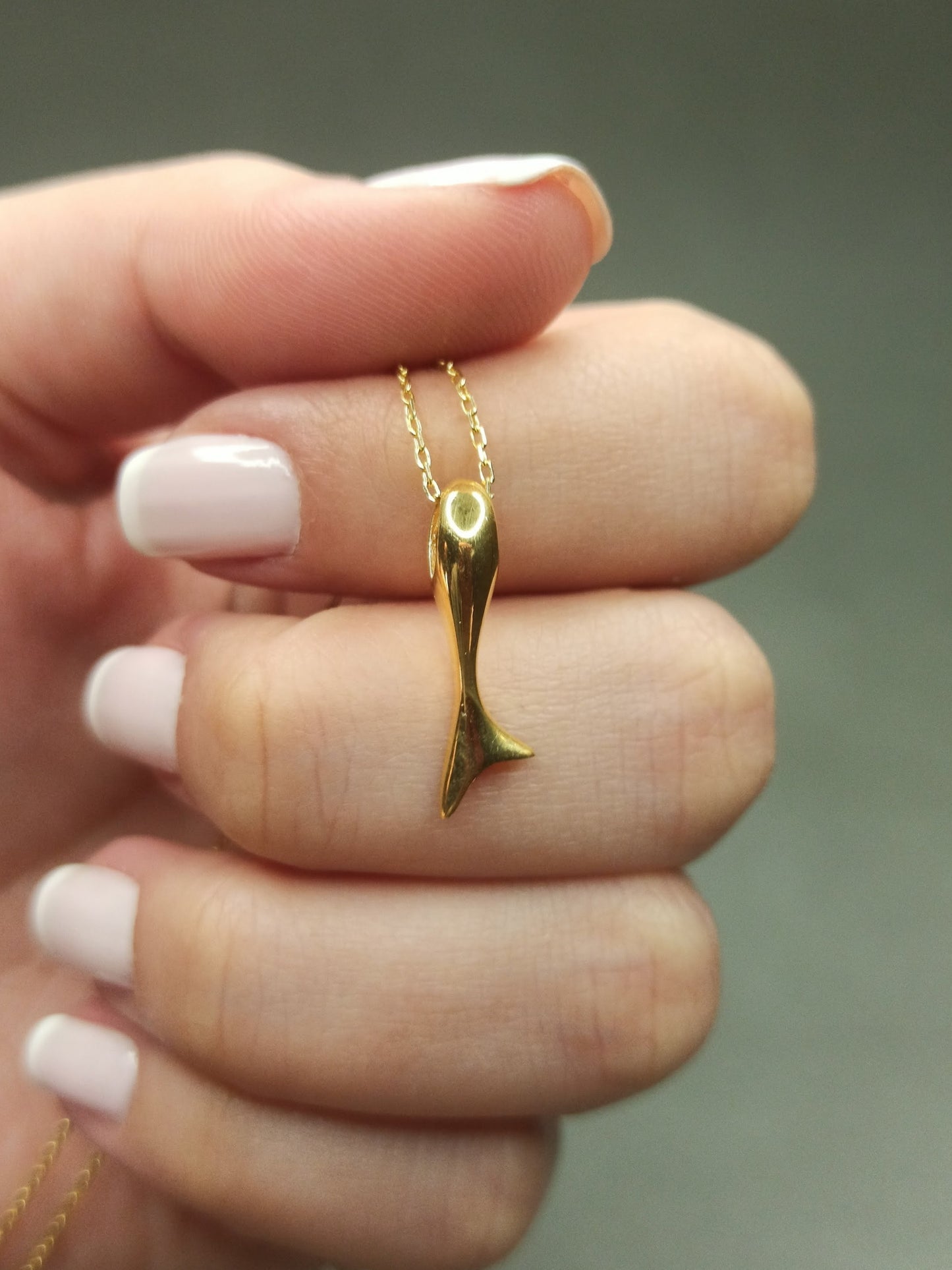 Minik Gümüş Balık Kolye