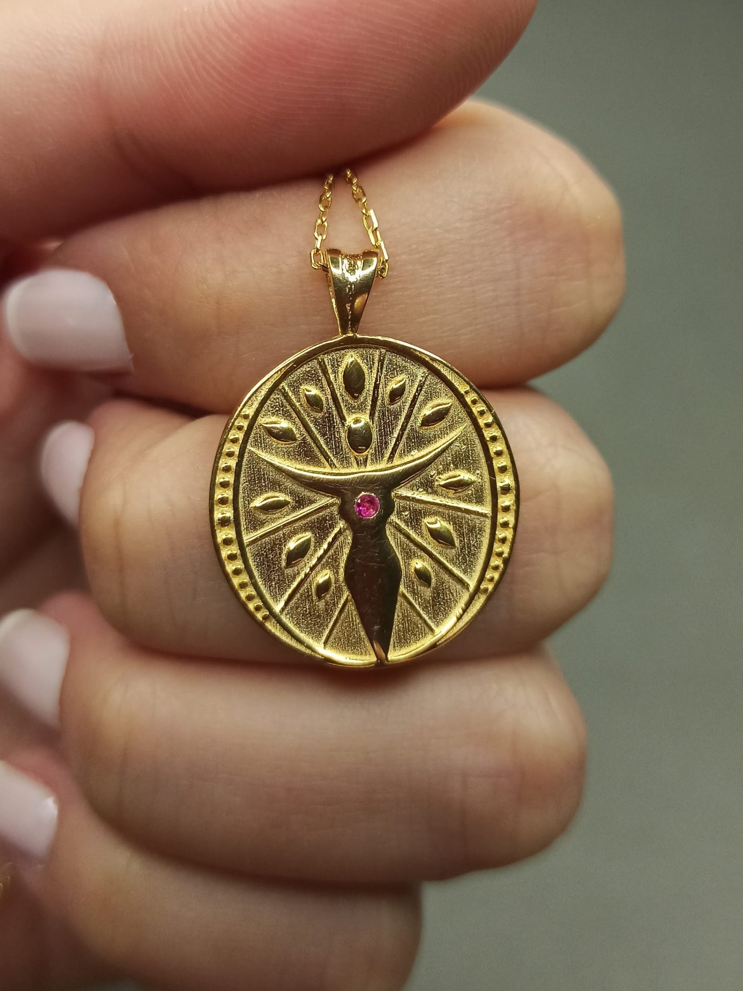 Gümüş Tanrıça Kybele Kolye