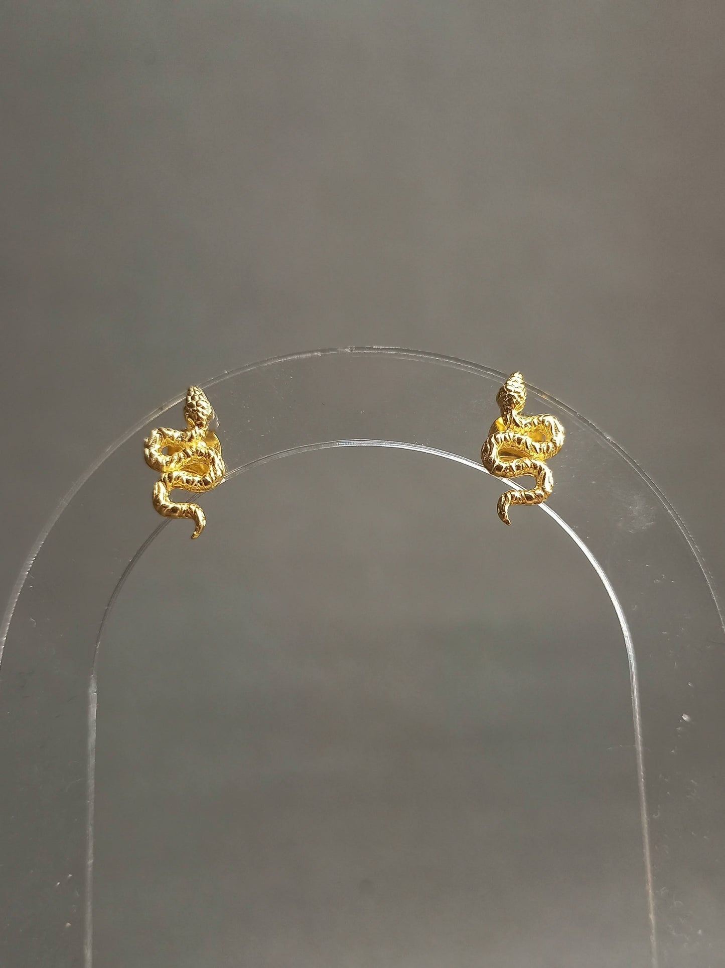 Gümüş Mini Yılan Küpe