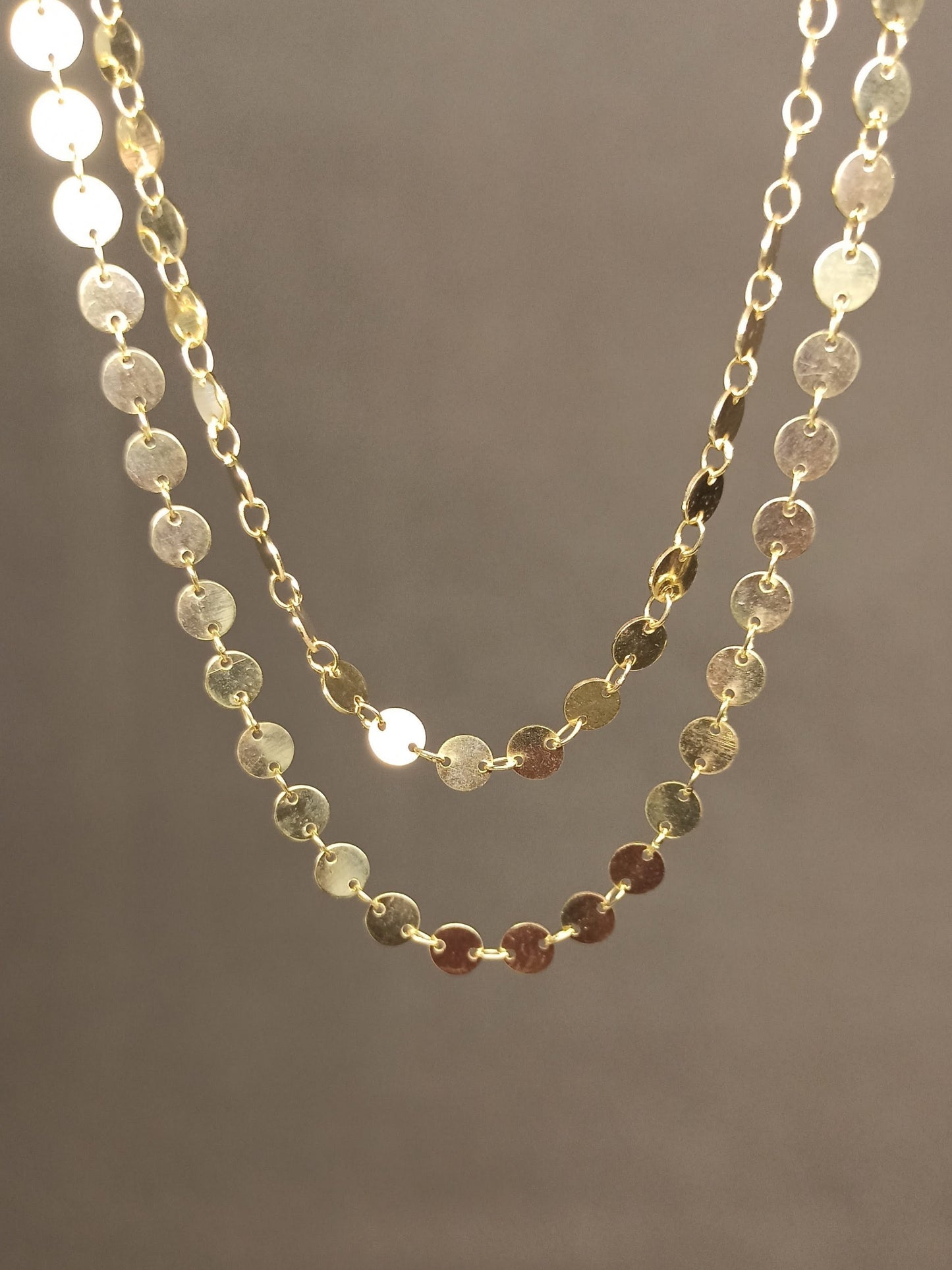 90 cm Pullu Zincir Kolye Altın Kaplama