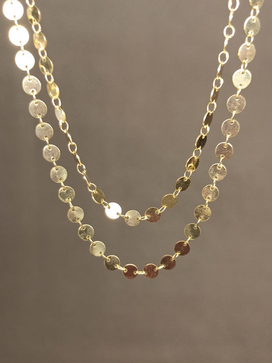 90 cm Pullu Zincir Kolye Altın Kaplama