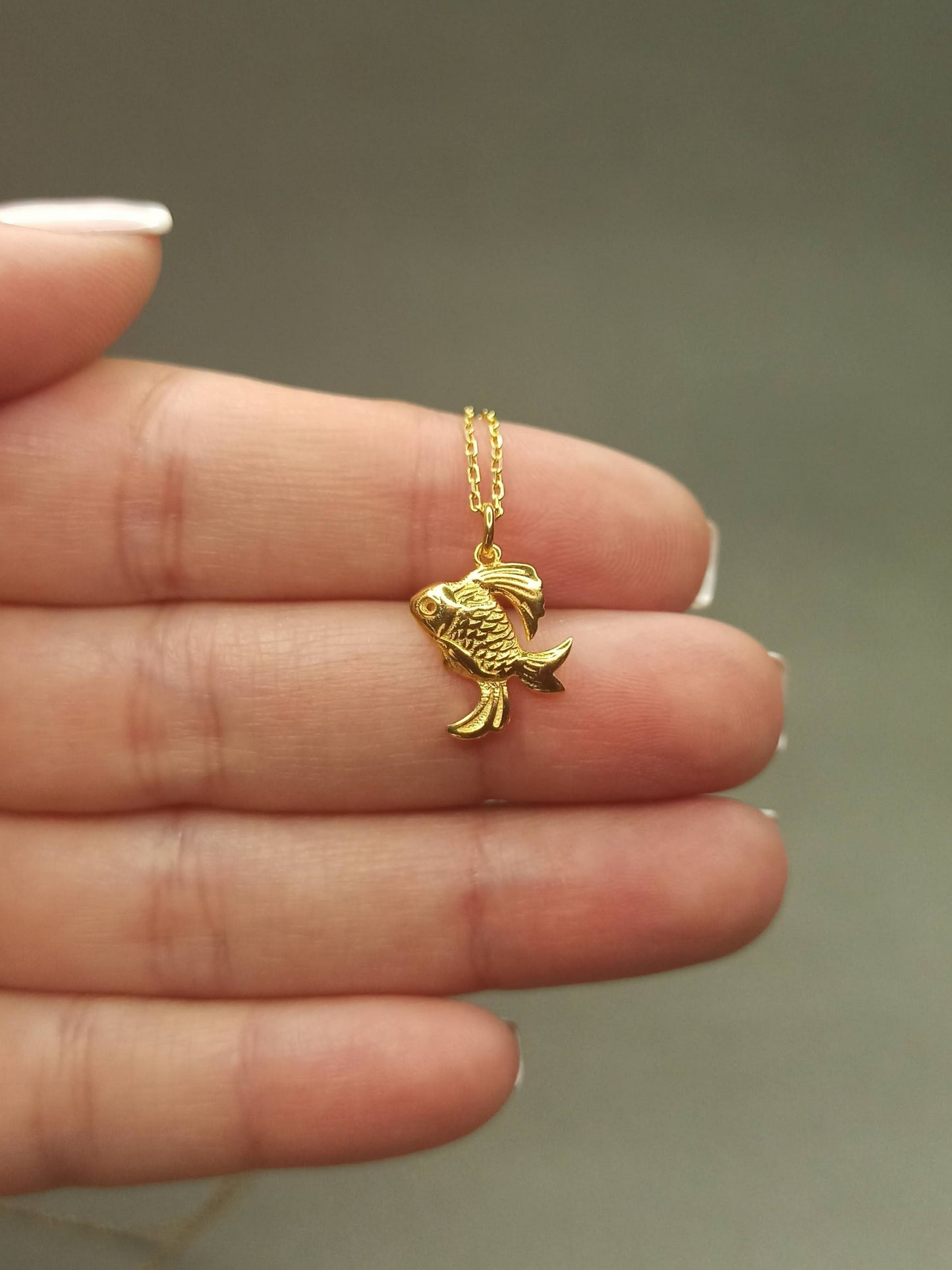 Gümüş Japon Balığı Kolye - Bereket Kolyesi