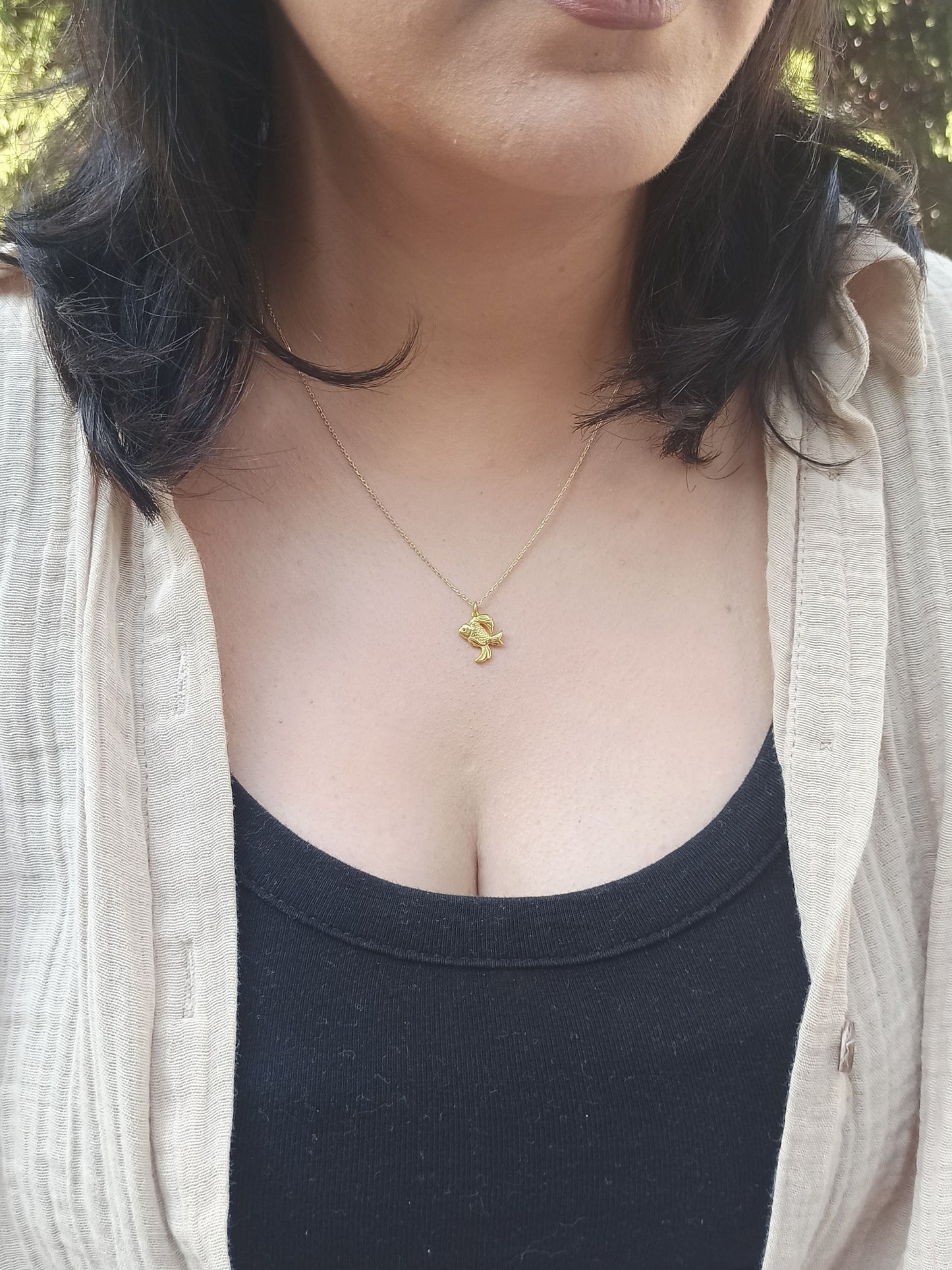 Gümüş Japon Balığı Kolye - Bereket Kolyesi