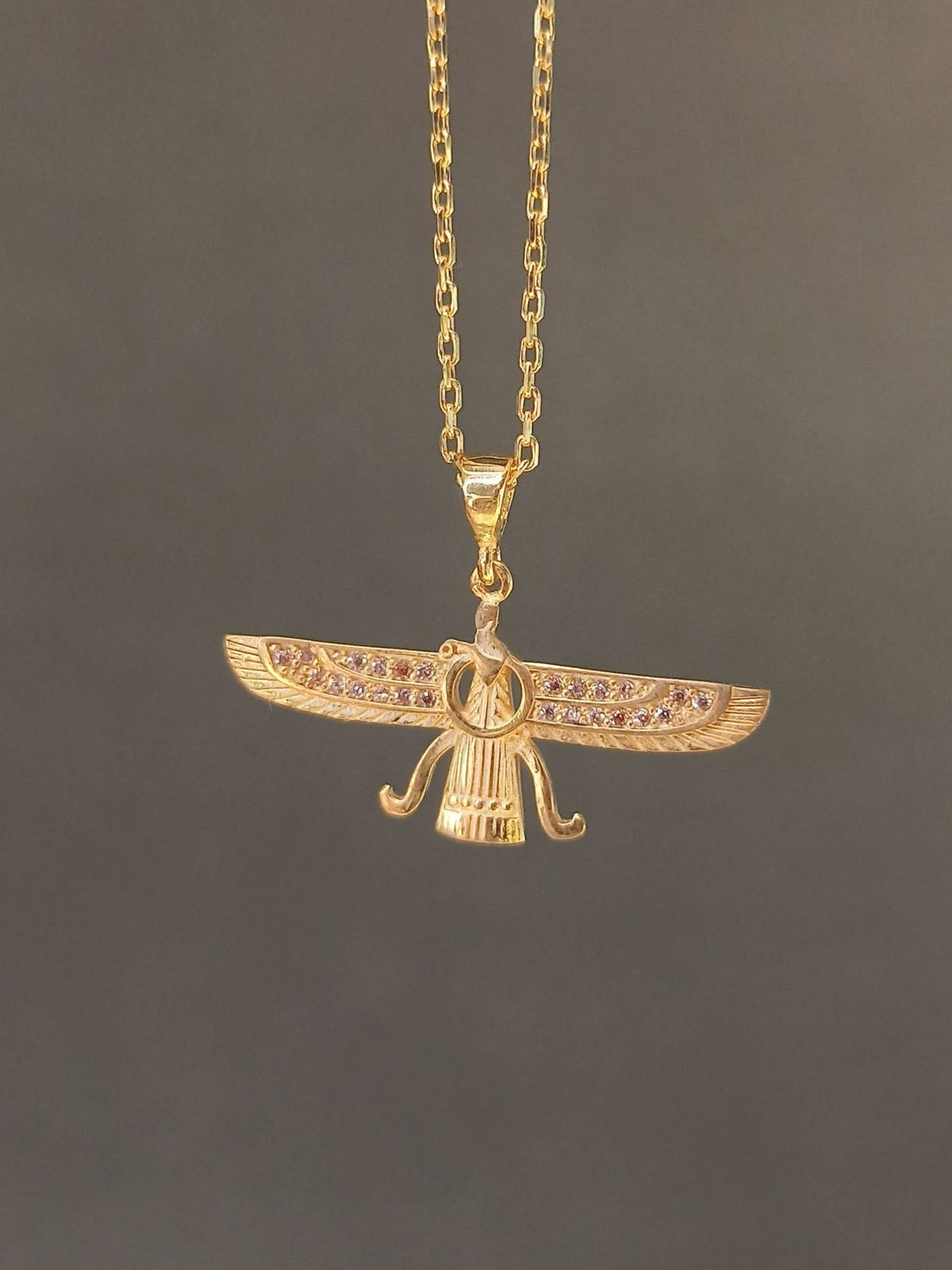 Gümüş Ahura Mazda Kolye - Faravahar