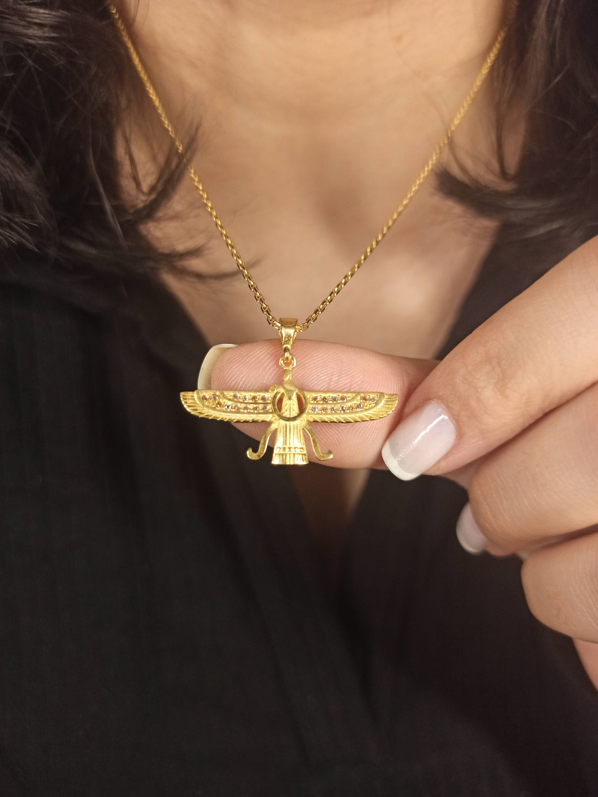 Gümüş Ahura Mazda Kolye - Faravahar