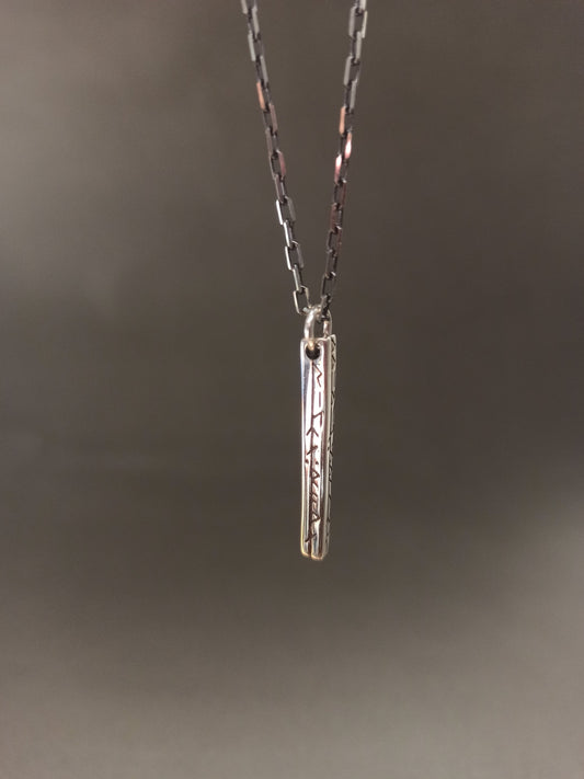 Viking Sembollü Gümüş Çubuk Erkek Kolye