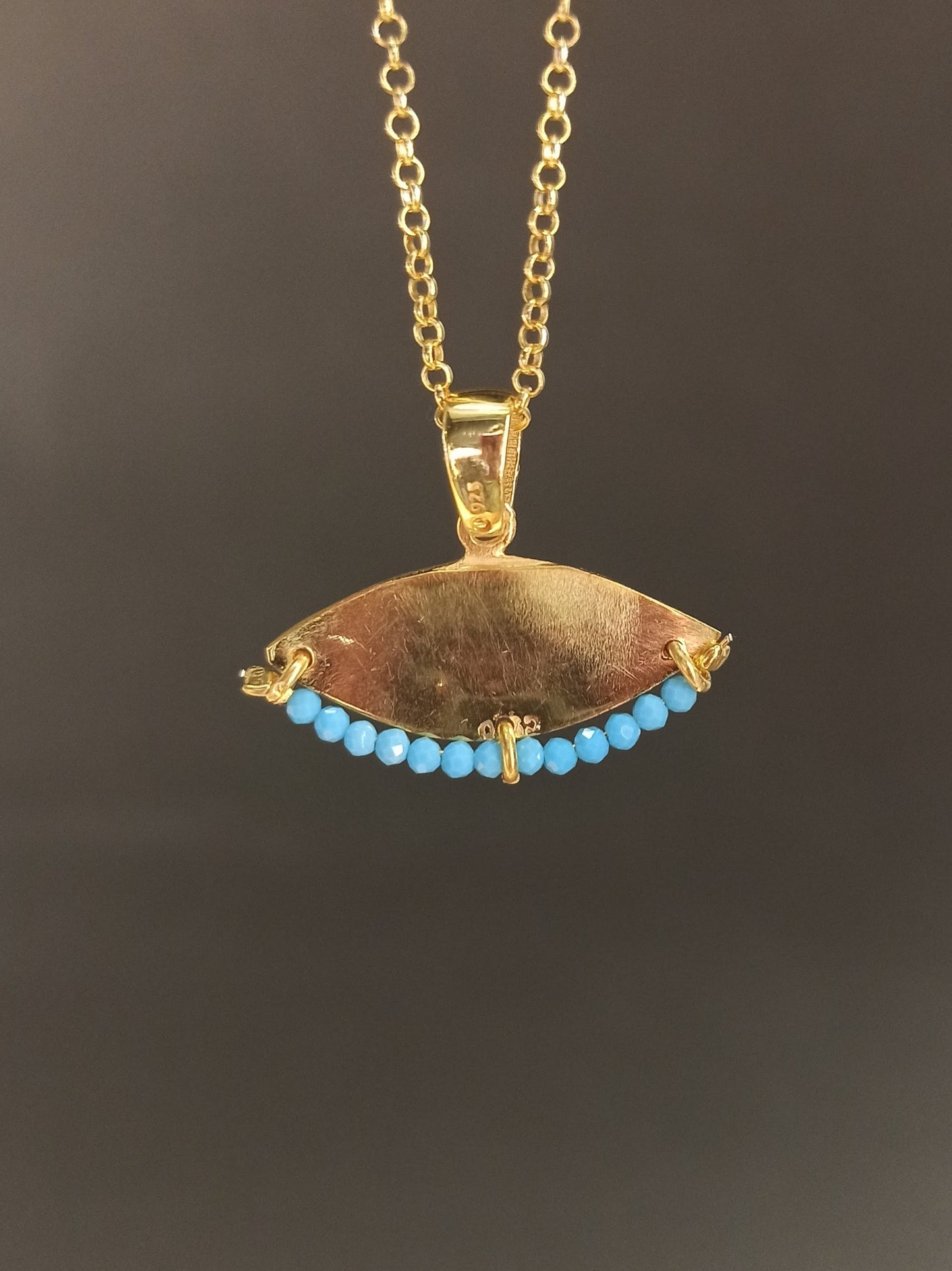 El Yapımı Nazarlık Gümüş Kolye