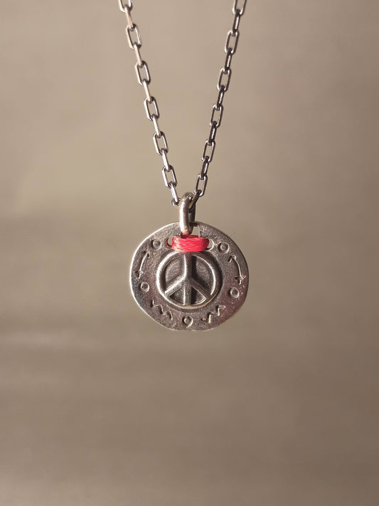 Barış Sembolü Gümüş Madalyon Kolye, Unisex