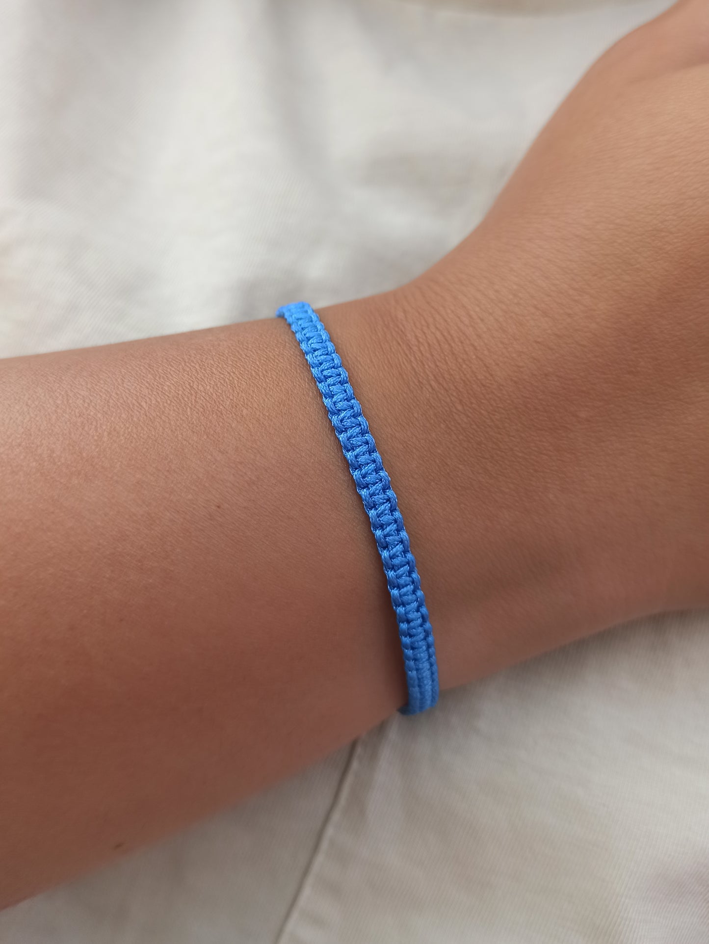 Mavi ipli makrome bileklik