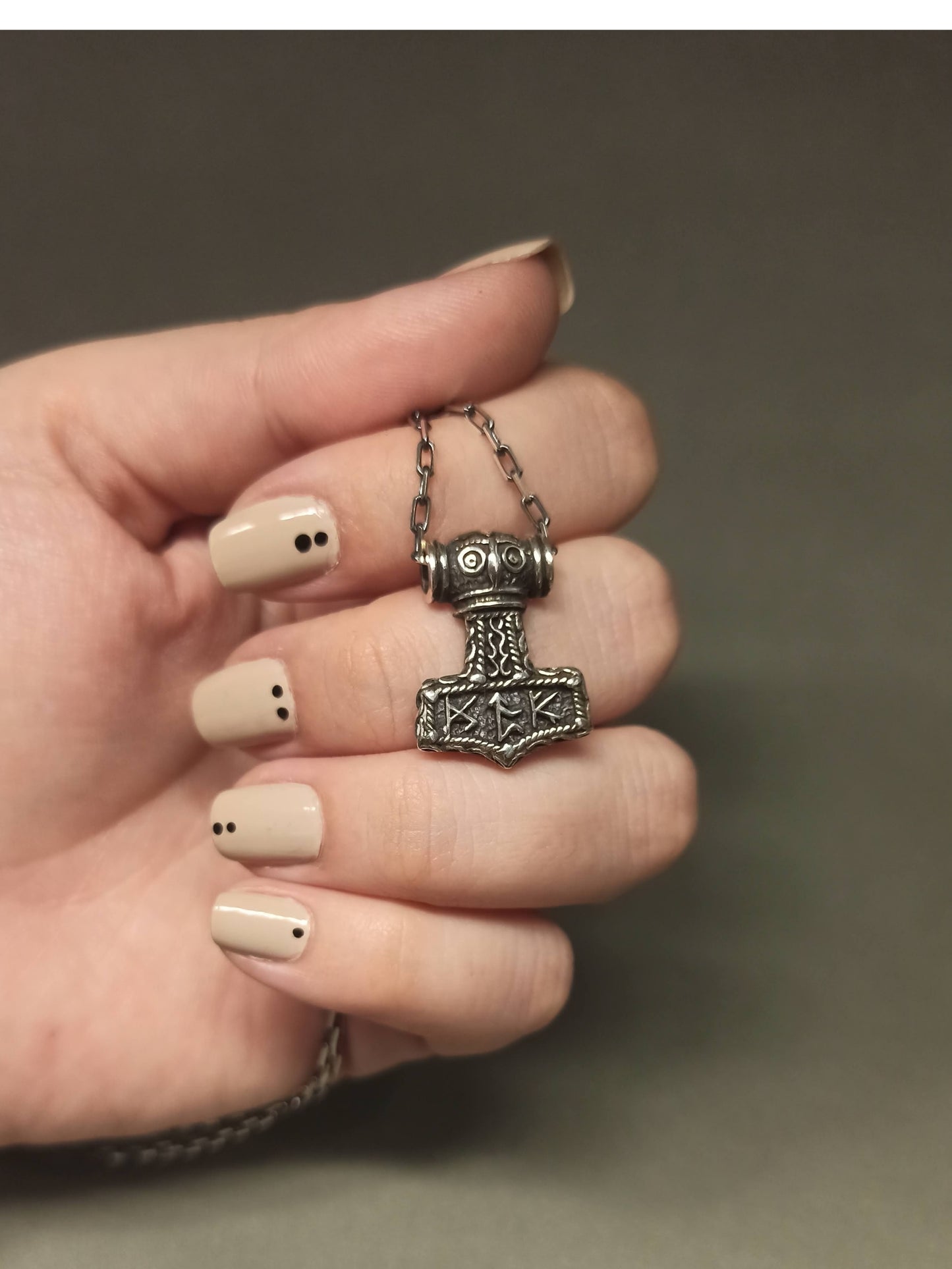 Ayar Gümüş Viking Mjölnir (Thor’un Çekici) Erkek Kolye