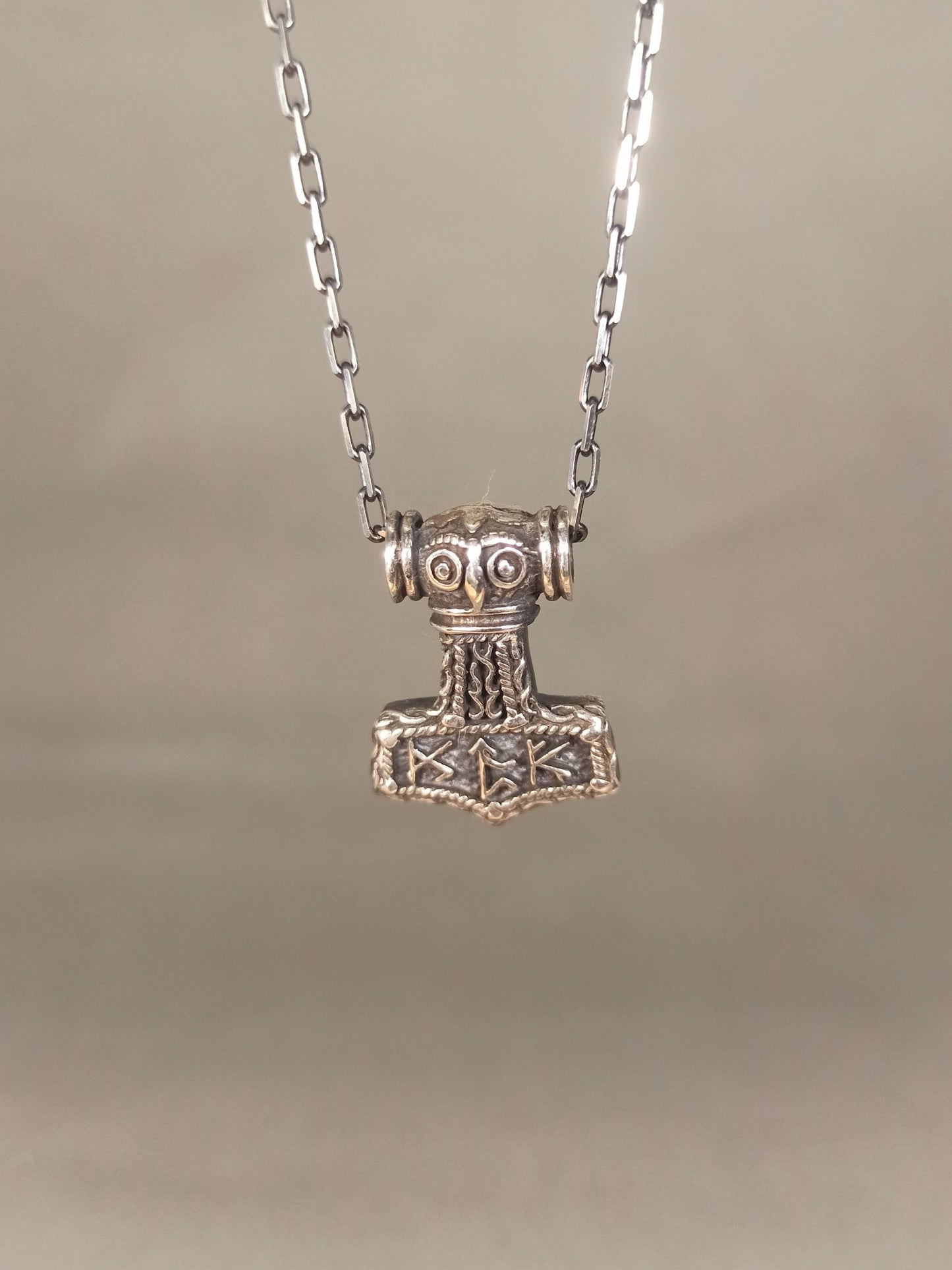 Ayar Gümüş Viking Mjölnir (Thor’un Çekici) Erkek Kolye