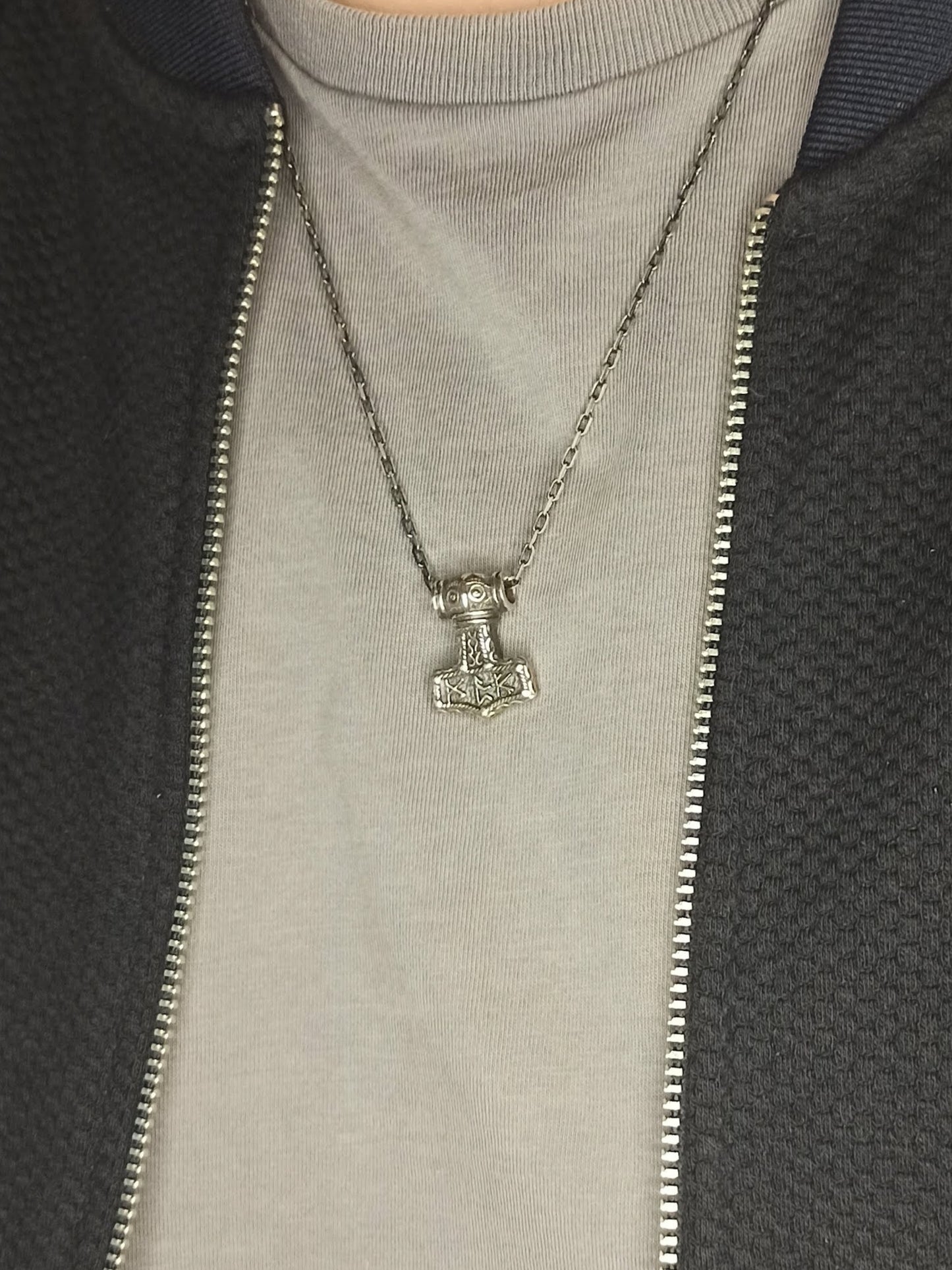 Ayar Gümüş Viking Mjölnir (Thor’un Çekici) Erkek Kolye