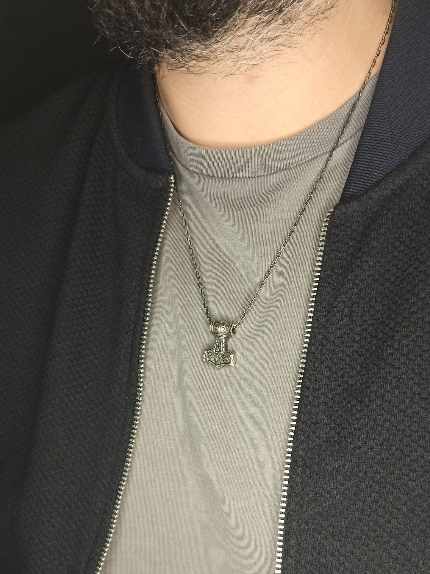 Ayar Gümüş Viking Mjölnir (Thor’un Çekici) Erkek Kolye